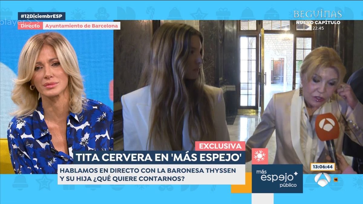 Susanna Griso en una conexión con Tita Cervera