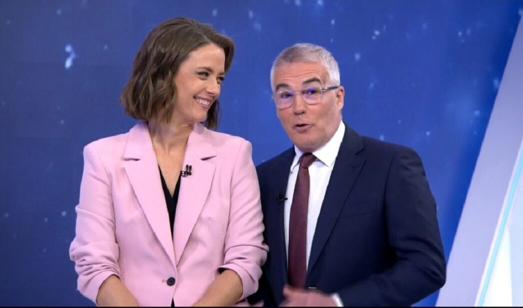 María Casado y David Cantero en 'Informativos Telecinco'.