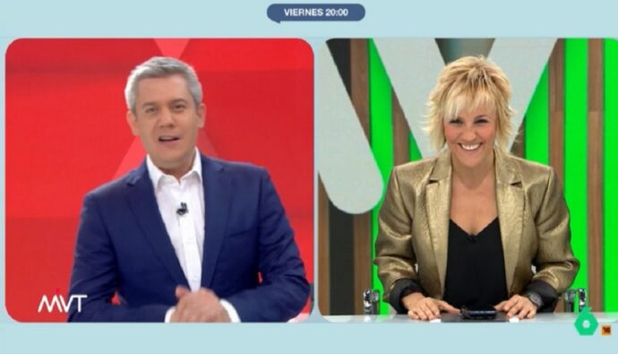 Cristina Pardo da paso a Rodrigo Blázquez en 'Más Vale Tarde'.