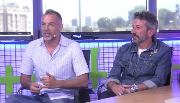 Óscar Cornejo y David Valldeperas, productor y director de 'Ni que fuéramos'.