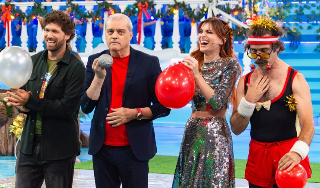 Mikecrack, Ramón García, Cristinini y Wilbur en 'El Grand Prix de la Navidad'.