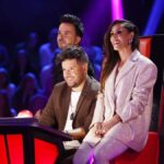 Luis Fonsi, Pablo López y Malú en 'La Voz'.