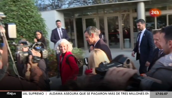 Pedro Sánchez y Marta Riesco.