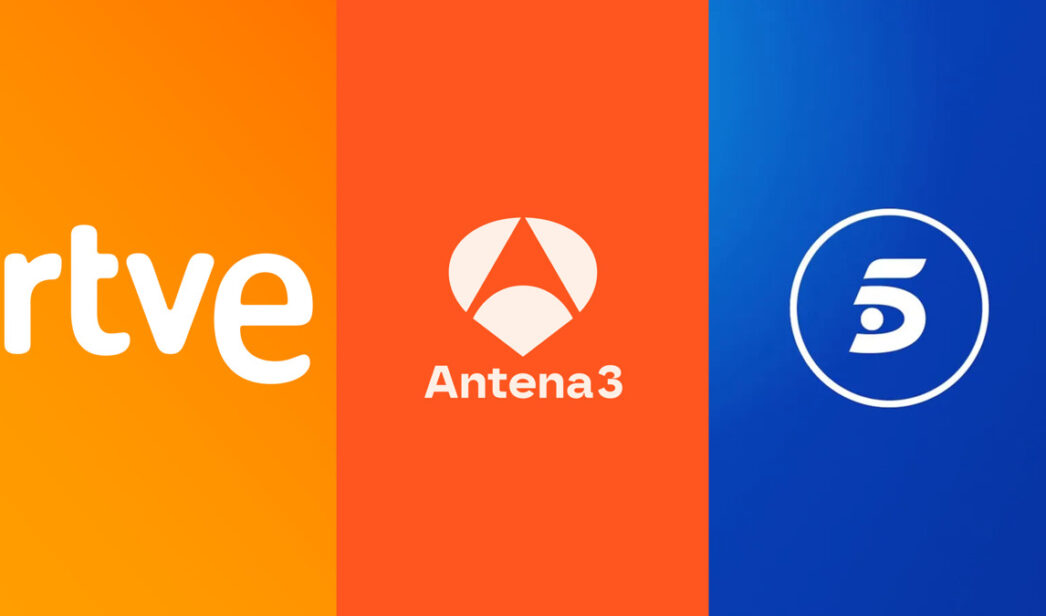 Logotipos de RTVE, Antena 3 y Telecinco