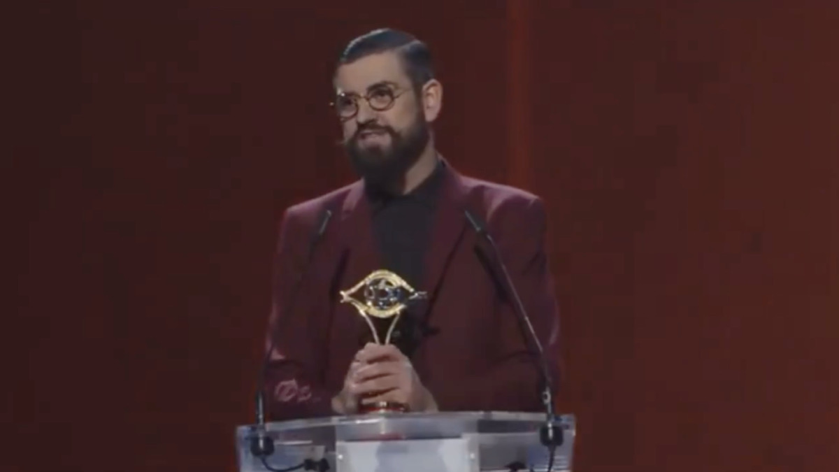 Manu Sánchez en los Premios Iris