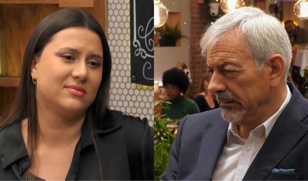 El rifirrafe de Carlos Sobera con una soltera en 'First Dates'.