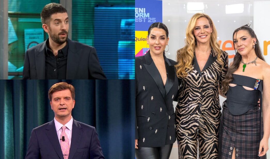 David Broncano, Marc Giró y las presentadoras del 'Benidorm Fest'