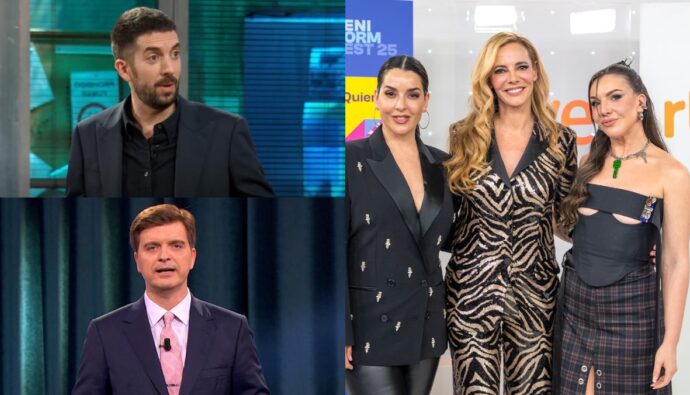 David Broncano, Marc Giró y las presentadoras del 'Benidorm Fest'