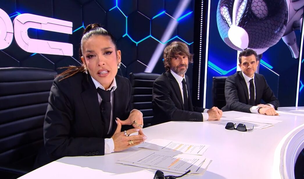 Lorena castell, Santi Millán y Pablo González-Batista en 'Caiga quién caiga'.