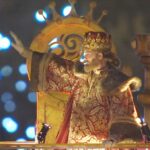 El rey Gaspar en la Cabalgata de Reyes de Madrid.