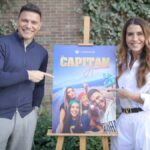 Joaquín Sánchez y Susana Saborido en la presentación de 'El Capitán en América'.