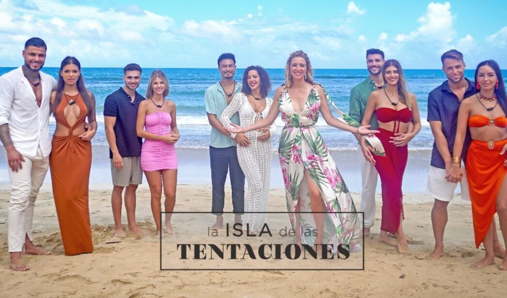 Sandra Barneda y las cinco parejas de 'La isla de las tentaciones 8'.