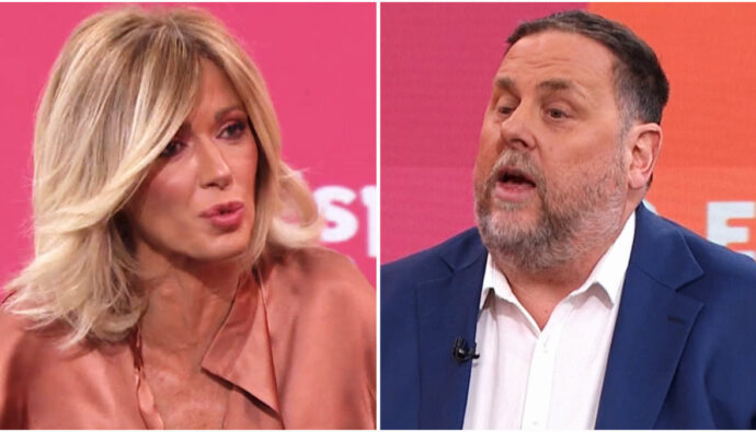 Susanna Griso y Oriol Junqueras en 'Espejo Público'