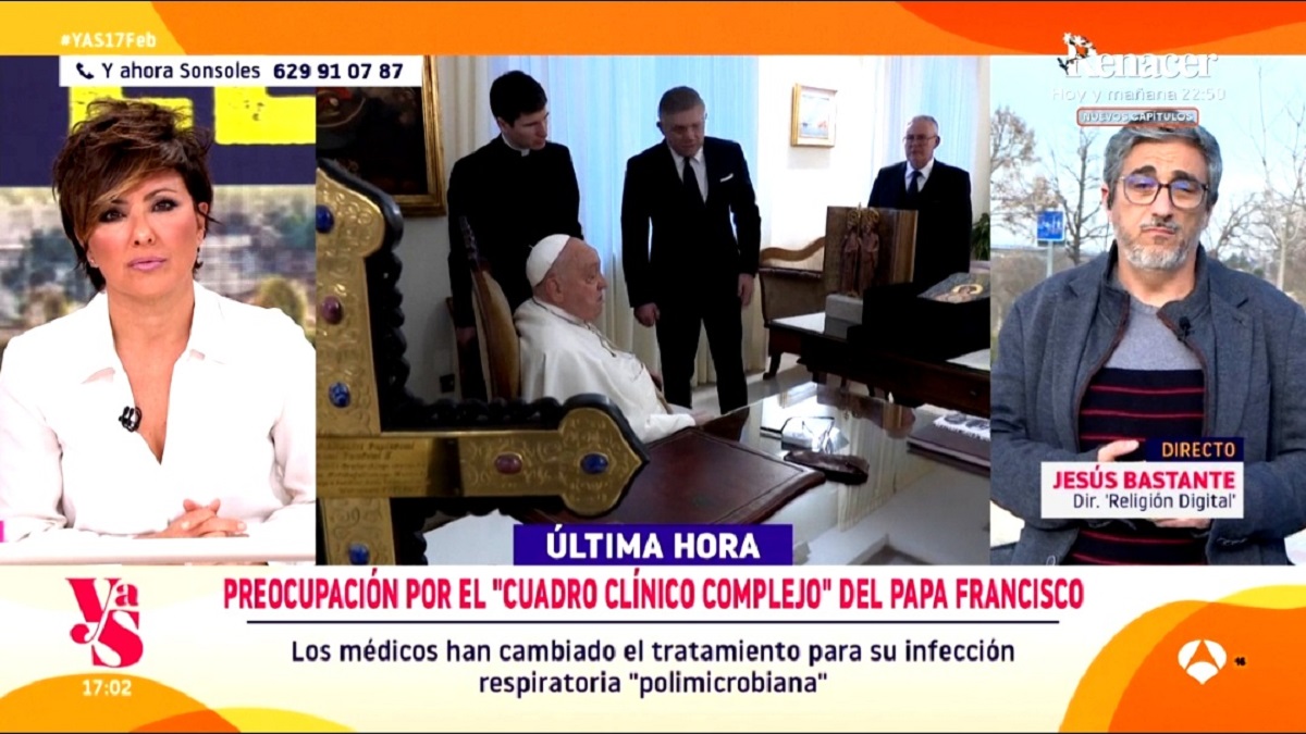 Sonsoles Ónega da la última hora sobre el Papa en 'Y ahora Sonsoles'.