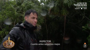 Montoya durante su evacuación de 'Supervivientes'