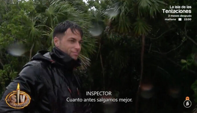 Montoya durante su evacuación de 'Supervivientes'