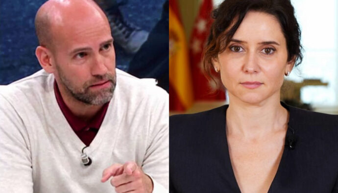 Gonzalo Miró en 'Más vale tarde' e Isabel Díaz Ayuso.