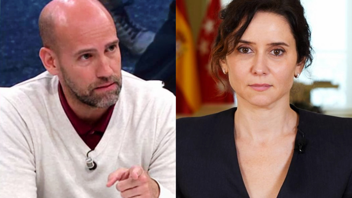 Gonzalo Miró en 'Más vale tarde' e Isabel Díaz Ayuso.