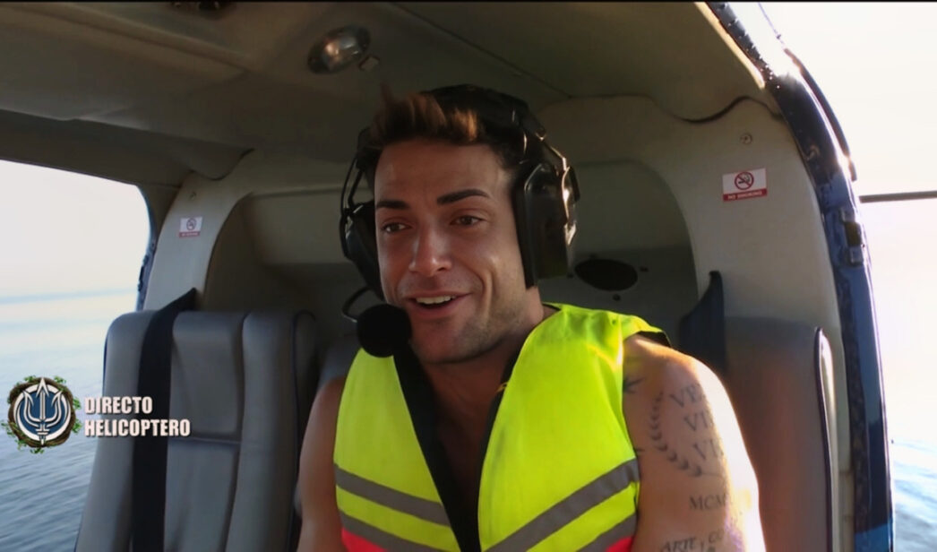 Montoya en su salto del helicóptero en 'Supervivientes'