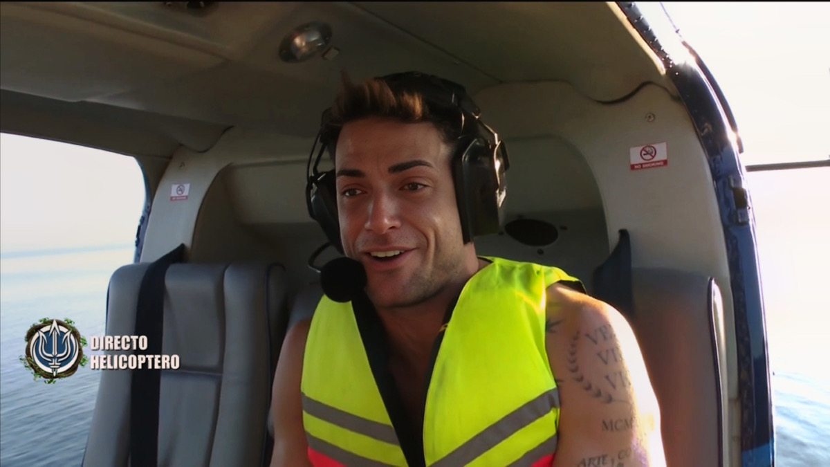 Montoya en su salto del helicóptero en 'Supervivientes'