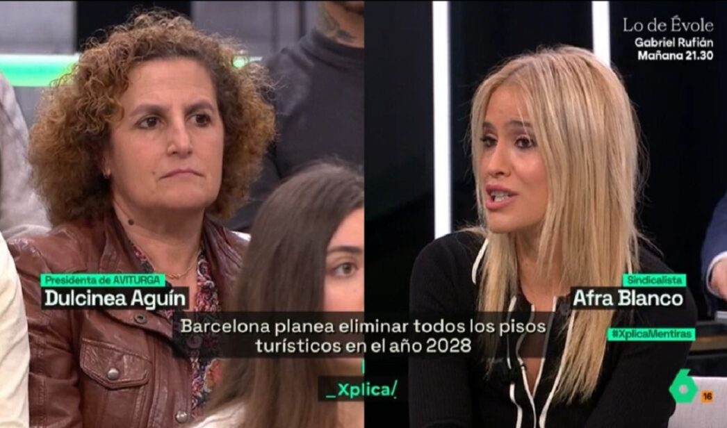 Afra Blanco y una empresaria en 'La Sexta Xplica'.