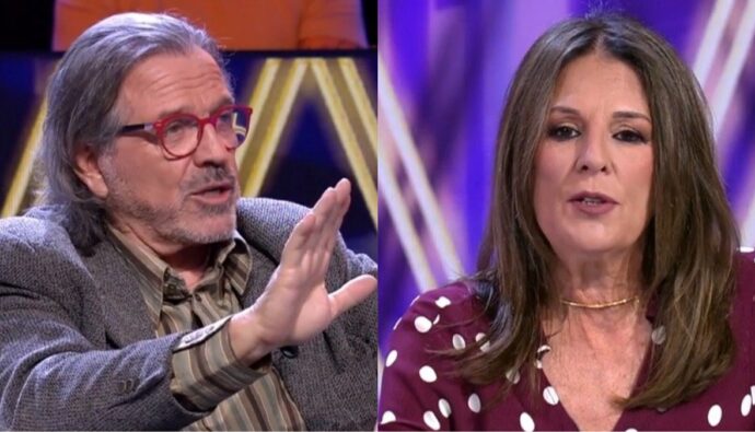 Pepe Navarro y Ángela Portero en '¡De viernes!'.