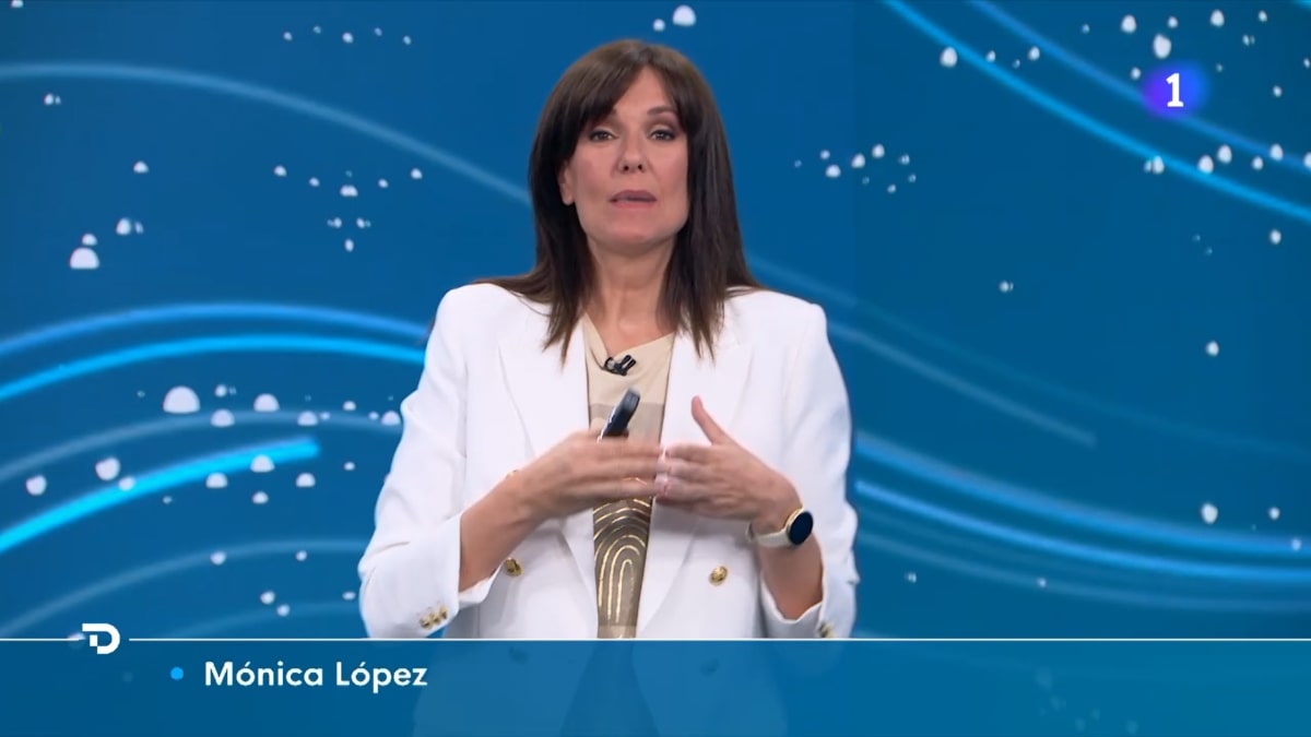 Mónica López en el 'Telediario'.