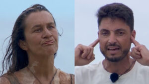 Laura Cuevas y su marido en 'Supervivientes'