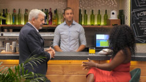 Carlos, Sobera Yinaris y Matías Roure en 'First Dates'