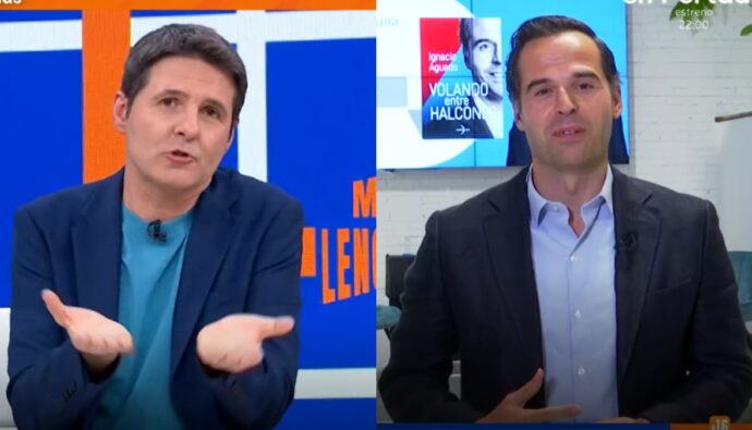 Jesús Cintora e Ignacio Aguado en 'Malas lenguas'.