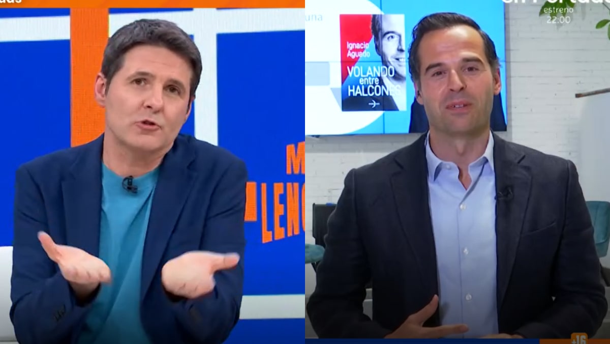 Jesús Cintora e Ignacio Aguado en 'Malas lenguas'.
