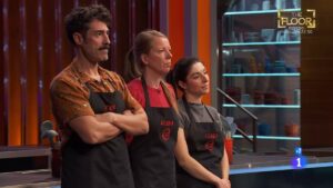 Víctor, Elena y Clara en 'MasterChef 13'.