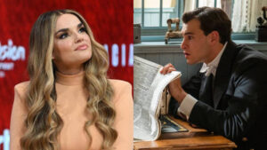 Melody en su rueda de prensa y Xavi Lock, Curro en 'La Promesa'