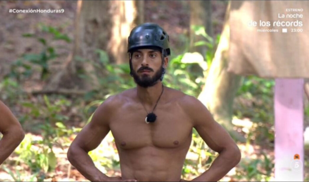 Borja González durante una de las pruebas de 'Supervivientes'