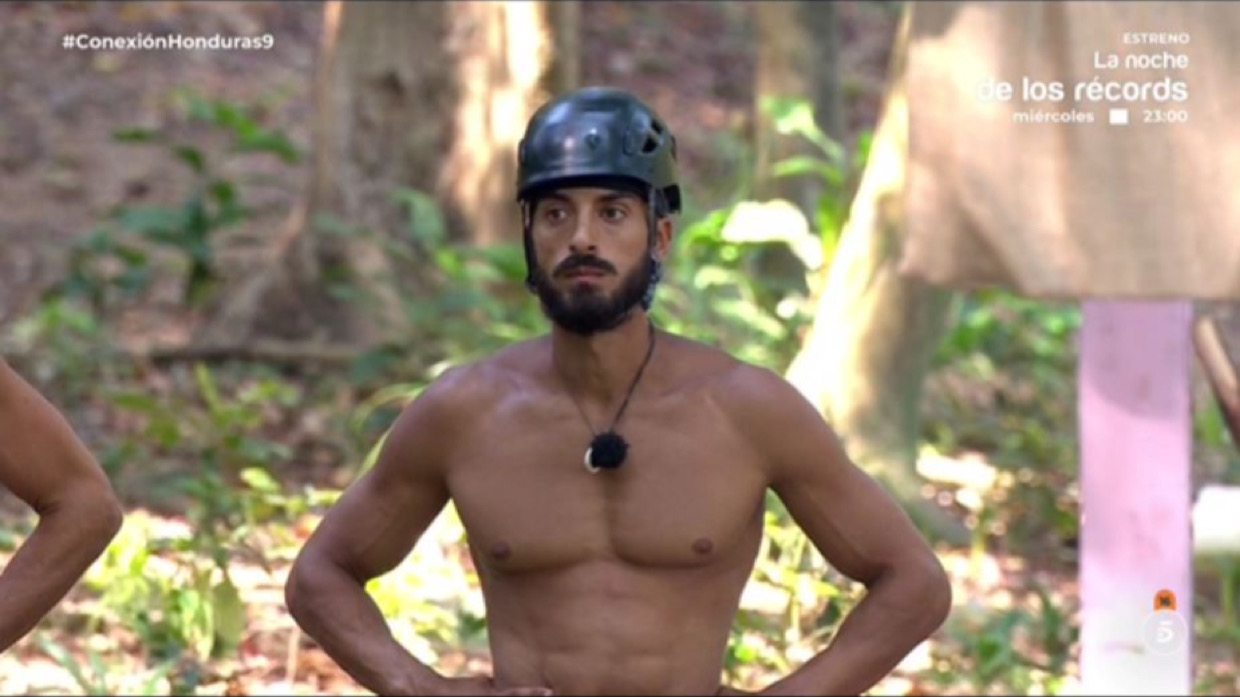 Borja González durante una de las pruebas de 'Supervivientes'
