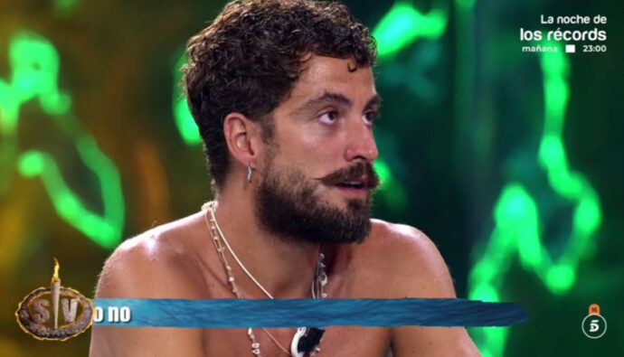 Joshua Velázquez en el plató de 'Supervivientes'
