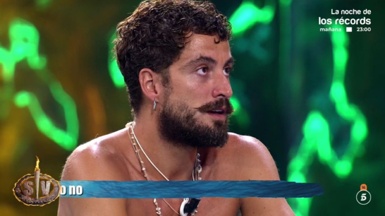Joshua Velázquez en el plató de 'Supervivientes'