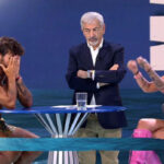 Manuel y Gabriela en el plató de 'Supervivientes'