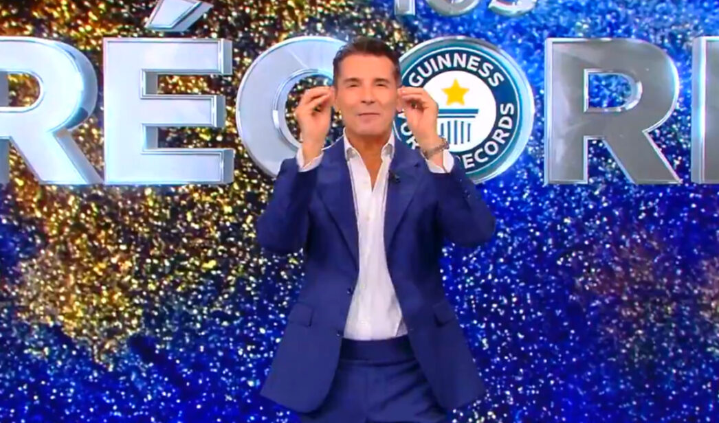 Jesús Vázquez, en el estreno de 'La noche de los récords' en Telecinco