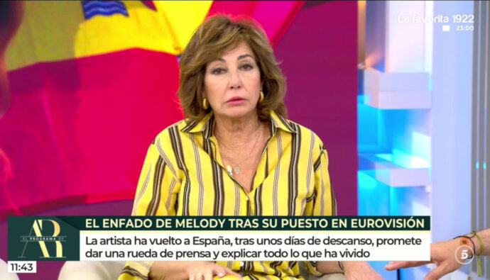 Ana Rosa Quintana habla sobre Melody en Eurovisión