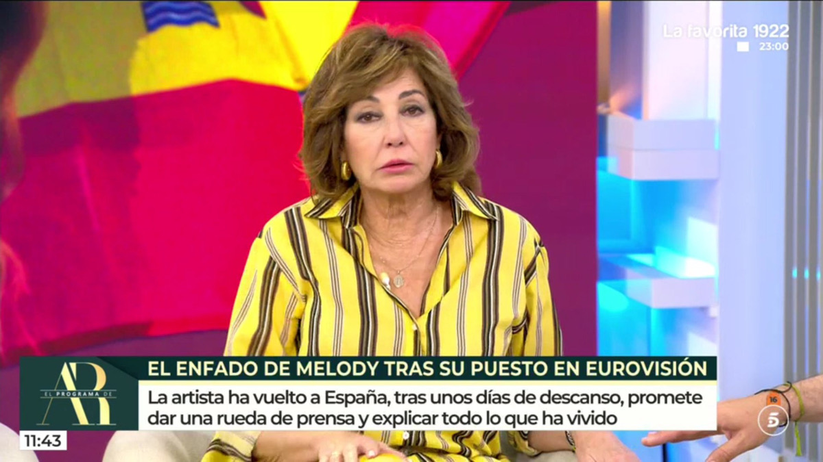Ana Rosa Quintana habla sobre Melody en Eurovisión