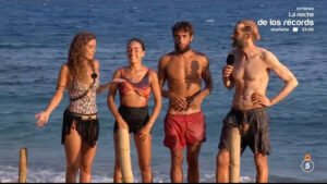 Laura Madrueño junto a Anita, Montoya y Álex en 'Supervivientes'