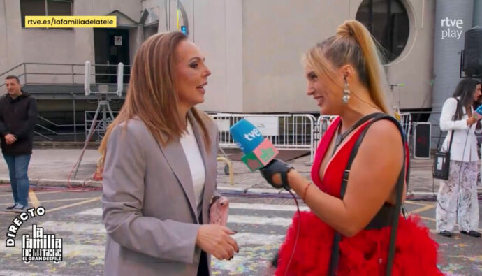 Rocío Carrasco y Marta Riesco se reencuentran en el desfile de 'La familia de la tele'