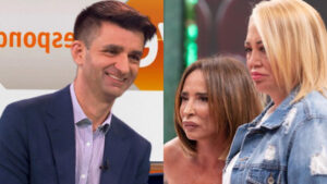 José Pablo López, María Patiño y Belén Esteban en 'La familia de la tele'