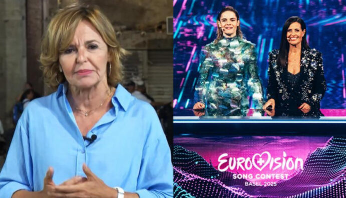 Almudena Ariza y las presentadoras de Eurovisión 2025