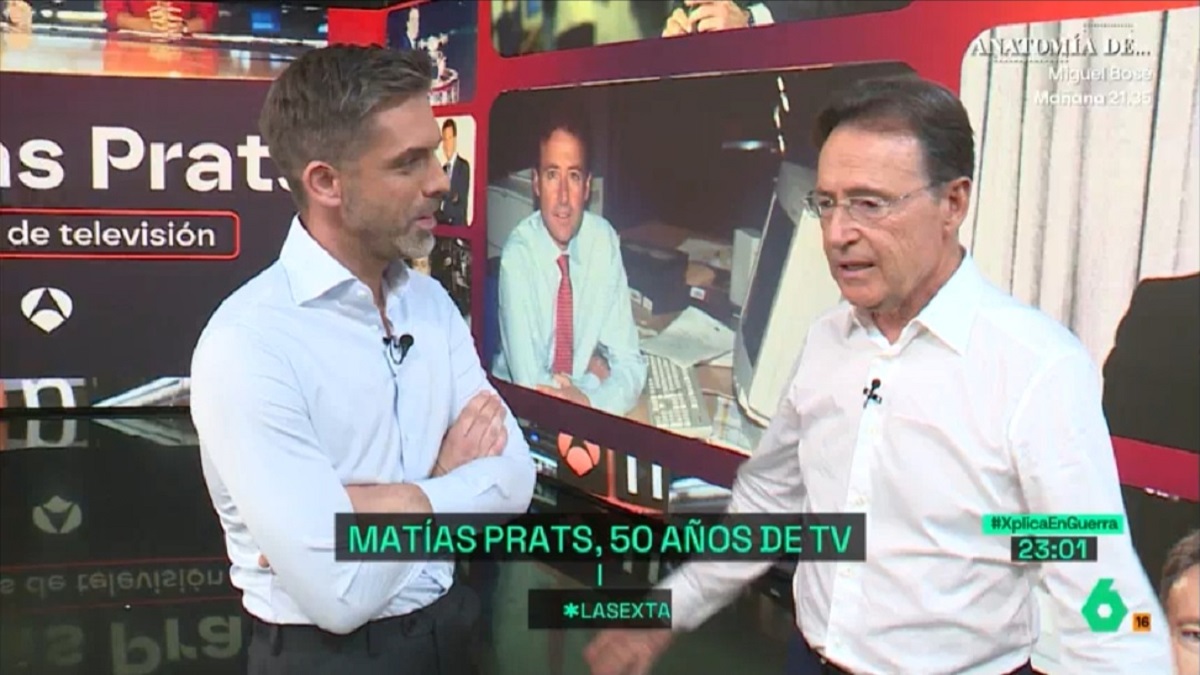 Matías Prats con José Yélamo en 'La Sexta Xplica'.