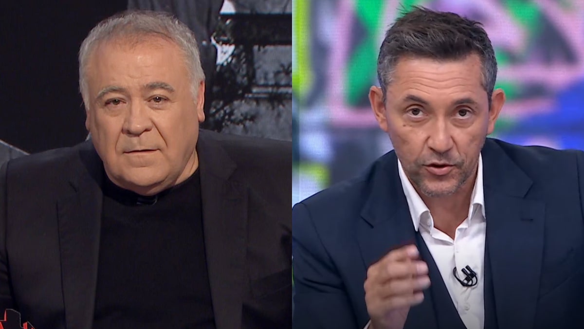 Antonio García Ferreras en 'Al Rojo Vivo' y Javier Ruiz.