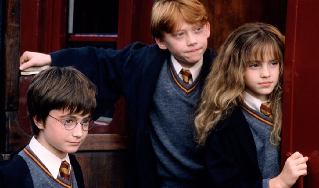 Daniel Radcliffe, Rupert Grint y Emma Watson en 'Harry Potter'.