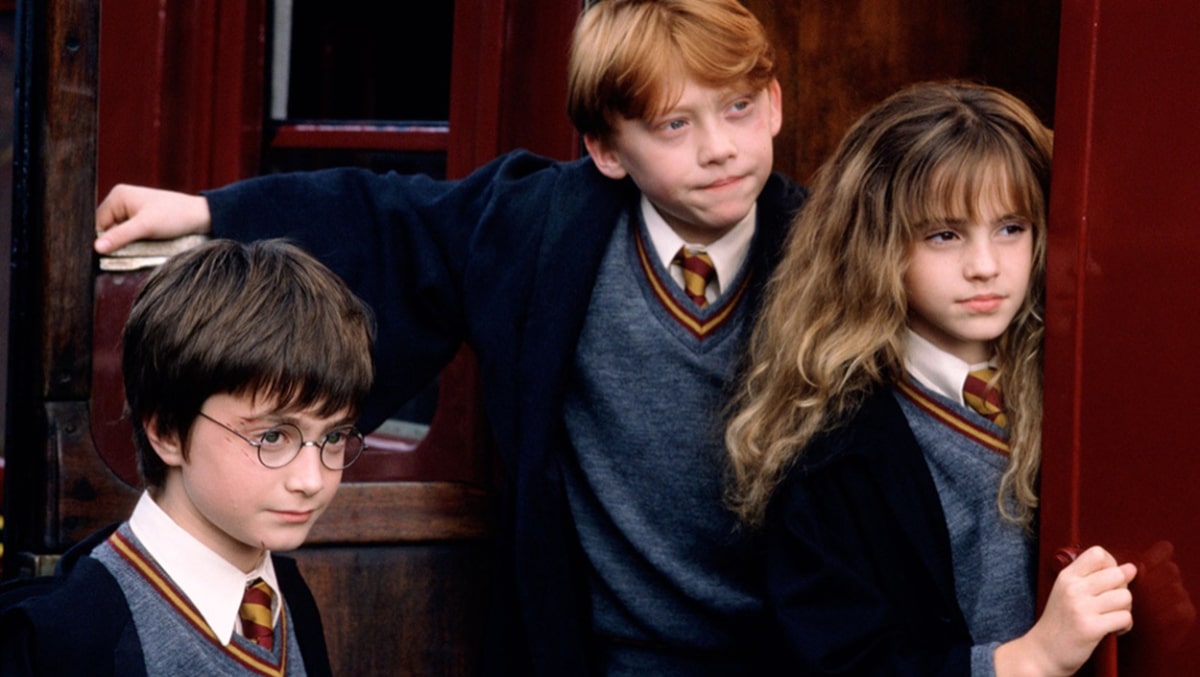 Daniel Radcliffe, Rupert Grint y Emma Watson en 'Harry Potter'.
