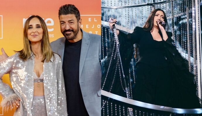 Julia Varela y Tony Aguilar, comentaristas de RTVE en Eurovisión / Yuval Raphael, representante de Israel en el festival